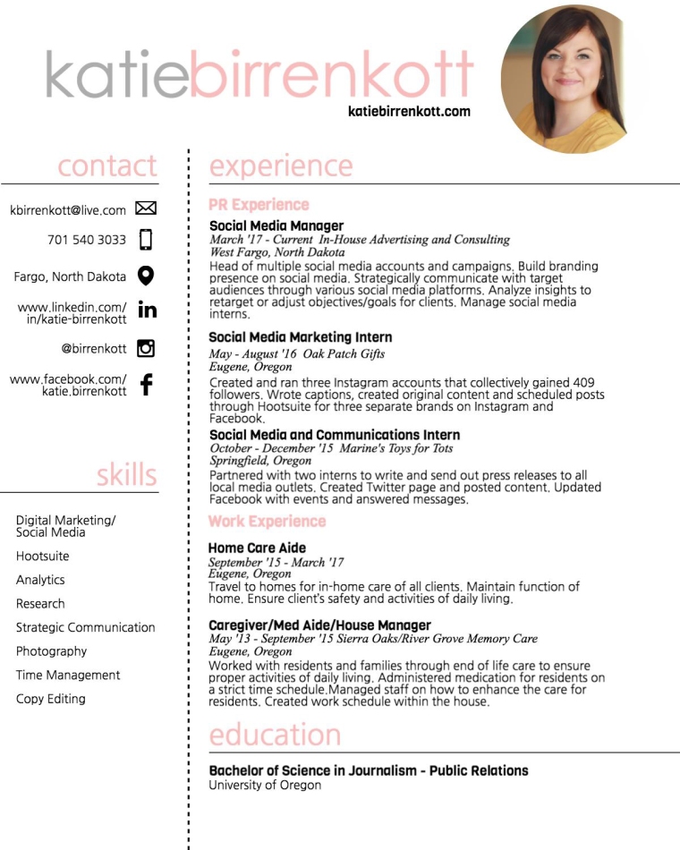 Katie Birrenkott - Resume